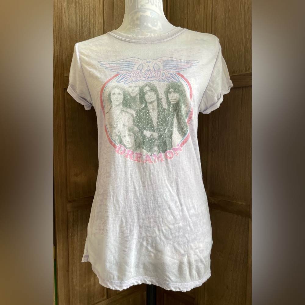 Women’s Recycled Karma Aerosmith Dream On Graphic Tshirt.